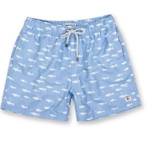 Boys Swim Trunks - The Endless Summer - Sharks baby blue color - size 12